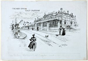 नया स्टेशन, ईस्ट क्रॉयडन, जुलाई 1896 (कागज पर स्याही)