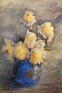 एक नीले फूलदान में Peonies, 1899 द्वारा रोज मेनार्ड बार्टन