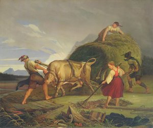 1844 में तूफान से पहले घास काटना