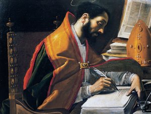 सेंट एम्ब्रोस, रुटिलियो मैनेटी द्वारा पेंटिंग (1571-1639), कैनवास पर तेल, 67x89 सेमी, इटली