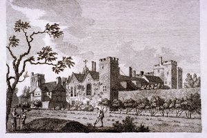 लैम्बेथ पैलेस, लंदन में गार्डन, 1786। द्वारा एस स्पैरो