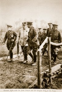 1914-19 मोर्चा में सर जॉन फ्रांसीसी और सर डगलस हैग के साथ जनरल जोफ्रे द्वारा एस। डी। फोटोग्राफी
