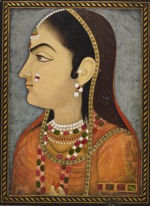 एक महिला का चित्र, c1800 द्वारा साहिब रामी