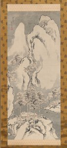स्नोई लैंडस्केप, 1744। द्वारा साकाकी हाइकुसेस