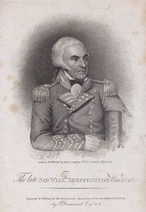 सर विलियम स्केफिंगटन (1742-1815), लीसेस्टरशायर येओमेनरी के कर्नल (उत्कीर्णन) द्वारा सैमुअल (बाद में) ड्रमोंड