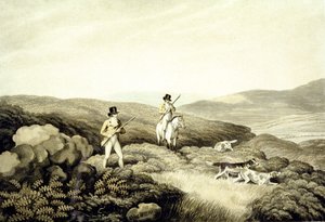 जे. गॉडबी और एच. मर्क द्वारा उकेरी गई 'ऑर्म्स कलेक्शन ऑफ़ ब्रिटिश फील्डस्पोर्ट्स' से ग्राउज़ शूटिंग