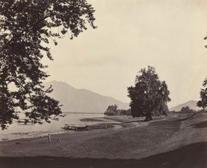कश्मीर दृश्य, सी. 1865. द्वारा सैमुअल बॉर्न