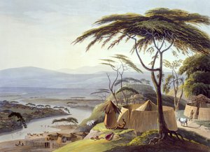 लीटाकू का शहर, 'अफ्रीकी दृश्यों और जानवरों' से प्लेट 22, कलाकार द्वारा उकेरा गया द्वारा सैमुअल डेनियल