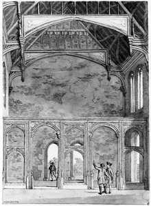 एल्थम में ग्रेट हॉल का दक्षिण पश्चिम छोर, 1779