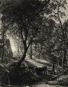 द हेर्ड्समैन कॉटेज, या सनसेट, 1850। द्वारा सैमुअल पामर