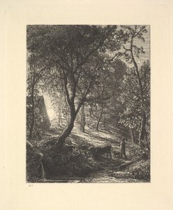 द हेरडमैन कॉटेज, या सनसेट, 1880। द्वारा सैमुअल पामर