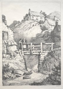 इंग्लैंड के उत्तर में प्राचीन इमारतों और ग्रामीण कॉटेज की एक श्रृंखला: रनस्विक, 1821। द्वारा सैमुअल प्राउट