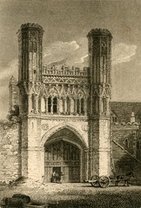 सेंट ऑगस्टीन गेट, कैंटरबरी केंट, 1802। द्वारा सैमुअल रावल