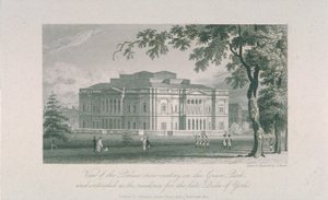 यॉर्क हाउस और ग्रीन पार्क का दृश्य, c.1800 द्वारा सैमुअल रावल