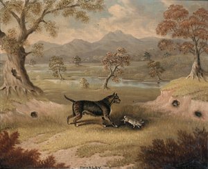 चार्ली, ए टेरियर विथ अ रैबिट द्वारा सैमुअल स्पोड
