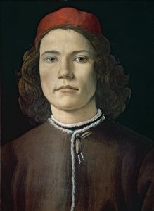 एक यंग मैन का पोर्ट्रेट, c.1480-85 (पैनल पर तड़का हुआ तेल)