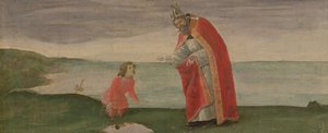 सेंट बरनबास के अल्टारपीस से सेंट ऑगस्टीन का विज़न, c.1488 (पैनल पर तापमान) द्वारा सैंड्रो बॉटलिकली