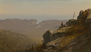 माउंट डेजर्ट, मेन, 1864-1865 में कलाकार स्केचिंग। द्वारा सैनफोर्ड रॉबिन्सन गिफोर्ड