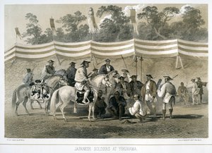 जापान के युकुहामा में जापानी सैनिक, c1845 द्वारा सरनी और सह