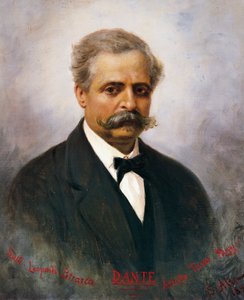 फ्रांसेस्को डी सैंक्टिस का पोर्ट्रेट (1817-83), इतालवी साहित्यिक आलोचक और इतिहासकार, सेवरियो अल्तामुरा द्वारा पेंटिंग