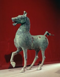घोड़ा, वू-वेई, कंसु, पूर्वी हान राजवंश (कांस्य) से द्वारा स्कूल चीनी