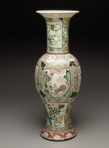 फूलदान, c.1700 (चीनी मिट्टी के बरतन और तामचीनी) द्वारा स्कूल चीनी