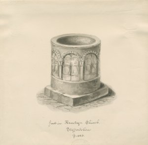 आर्मिटेज चर्च - साउथ डोरवे: एनग्रेविंग, एन डी [?1823] (प्रिंट) द्वारा स्कूल की अंग्रेजी