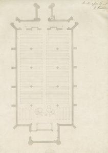बर्टन-ऑन-ट्रेंट - पवित्र ट्रिनिटी चर्च: ड्राइंग, एनडी [ 1820s] (ड्राइंग) द्वारा स्कूल की अंग्रेजी