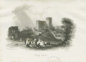डुडले कैसल - द कीप: स्टील एनग्रेविंग (विग्नेटेड), एन डी [सी 1841] (प्रिंट) द्वारा स्कूल की अंग्रेजी