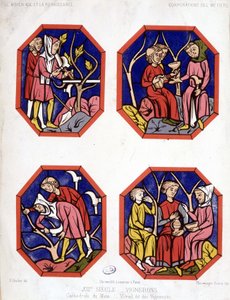 Corporation des vignerons - कैथेड्रेल डू मानसो के विजेताओं का सना हुआ ग्लास द्वारा स्कूल फ्रेंच