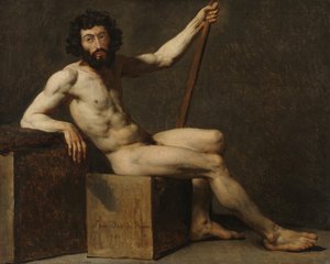 न्यूड स्टडी, 18 वीं सदी के अंत में (कैनवास पर तेल)