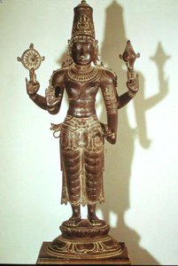 विष्णु, दक्षिणी भारत से (कांस्य) द्वारा स्कूल इंडियन