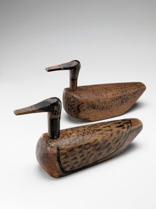 जोड़ी की शादी बतख (किरोगी), जोसियन राजवंश, c.1900 (चित्रित लकड़ी)