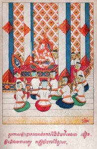 महाजनक जातक। (उत्कीर्णन, सीए। 1910) द्वारा स्कूल लाओटियान
