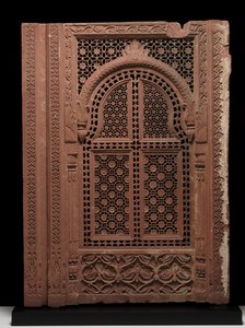 जोड़ी स्क्रीन की जोड़ी, c.18 वीं सदी (बलुआ पत्थर)