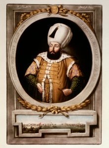 तुर्क साम्राज्य: सुल्तान मेहमत का पोर्ट्रेट (मेहमेद) III (1566-1603) टोपकापी सराय इस्तांबुल का लघु पुस्तकालय