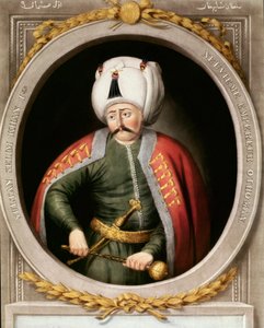 तुर्क साम्राज्य: नौवें तुर्क सुल्तान सेलिम प्रथम का चित्र भयानक या क्रूर (1470-1520) कहता है। लघु। टोपकापी सराय इस्तांबुल लाइब्रेरी
