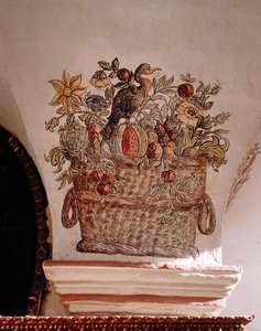 Patio de las Naranjas (भित्तिचित्र) से फूलों की टोकरी द्वारा स्कूल पेरू
