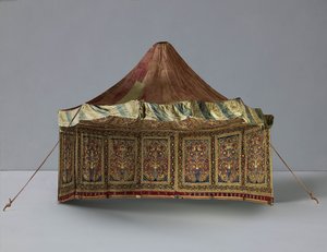मुहम्मद शाह के लिए रॉयल टेंट मेड (शासन 1834-48) द्वारा स्कूल कजर
