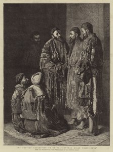 खिवा के लिए रूसी अभियान, "मध्य एशियाई राजनेता" (उत्कीर्णन)