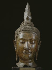 ध्यान में बुद्ध के सिर (कांस्य) द्वारा स्कूल थाई
