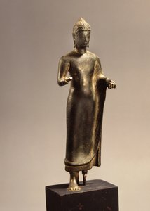 स्थायी बुद्ध, दावरावती काल (कांस्य)