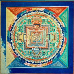 पोटाला पैलेस ए ल्हासा की मंडला डे सर्वविद वैरोकाना छत। तिब्बत