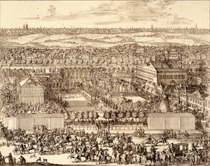 मास्को के दाहिने भाग में जर्मन क्वार्टर नेमेत्स्काया स्लोबोडा, 1705 द्वारा Schoonebeek