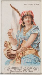 इजिप्शियन हार्प, ड्यूक ब्रांड सिगरेट के लिए संगीत वाद्ययंत्र श्रृंखला एन82 से, 1888, 1888।