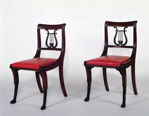 डंकन फ़िफ़ वर्कशॉप, 1810-20 (महोगनी) की साइड कुर्सियाँ द्वारा स्कॉटिश स्कूल