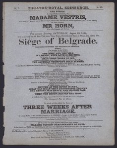 थिएटर रॉयल, एडिनबर्ग के लिए रंगमंच कार्यक्रम, 23 अगस्त 1823 (लिथो) द्वारा स्कॉटिश स्कूल
