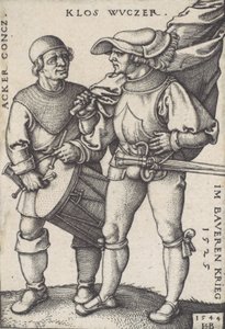स्टैंडर्ड बियरर और ड्रमर, 1544। द्वारा सेबल्ड बेहम