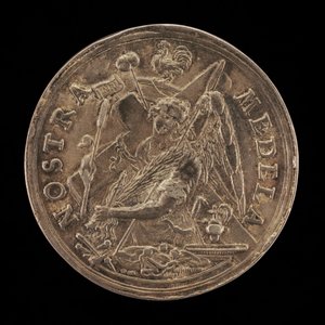 एंजल विथ द इंस्ट्रूमेंट्स ऑफ द पैशन [रिवर्स], 1631। द्वारा सेबस्टियन डैडलर