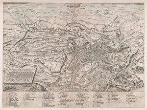 रोमन भव्यता का दर्पण: उत्तर से रोम का दृश्य, 1561, 1561। द्वारा सेबस्टियानो डि रे